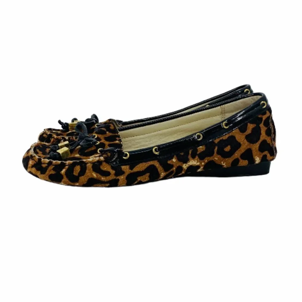 Michael Kors Animal Print Leather Loafers Sz 8.5 - Picture 4 of 12